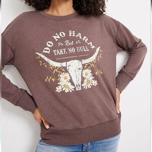 Maurices Do No Harm Brown Long Sleeve Sweatshirt
